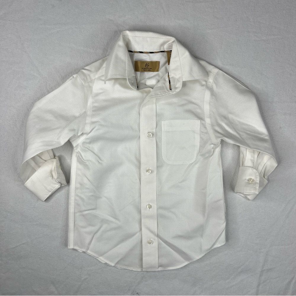 Class Club Gold Label Dress Shirt Boy Size 2/3 White